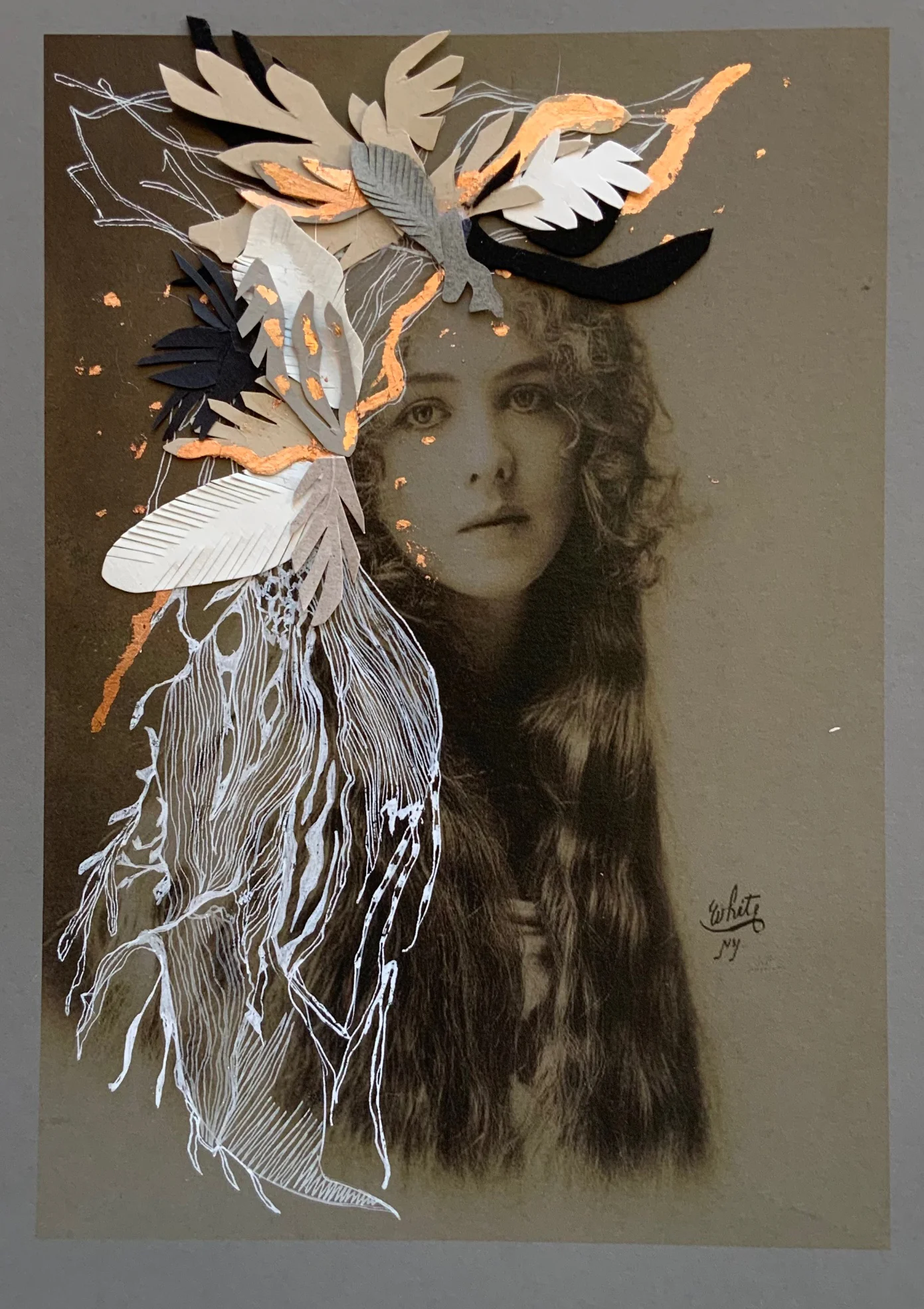 Collage sobre retrat